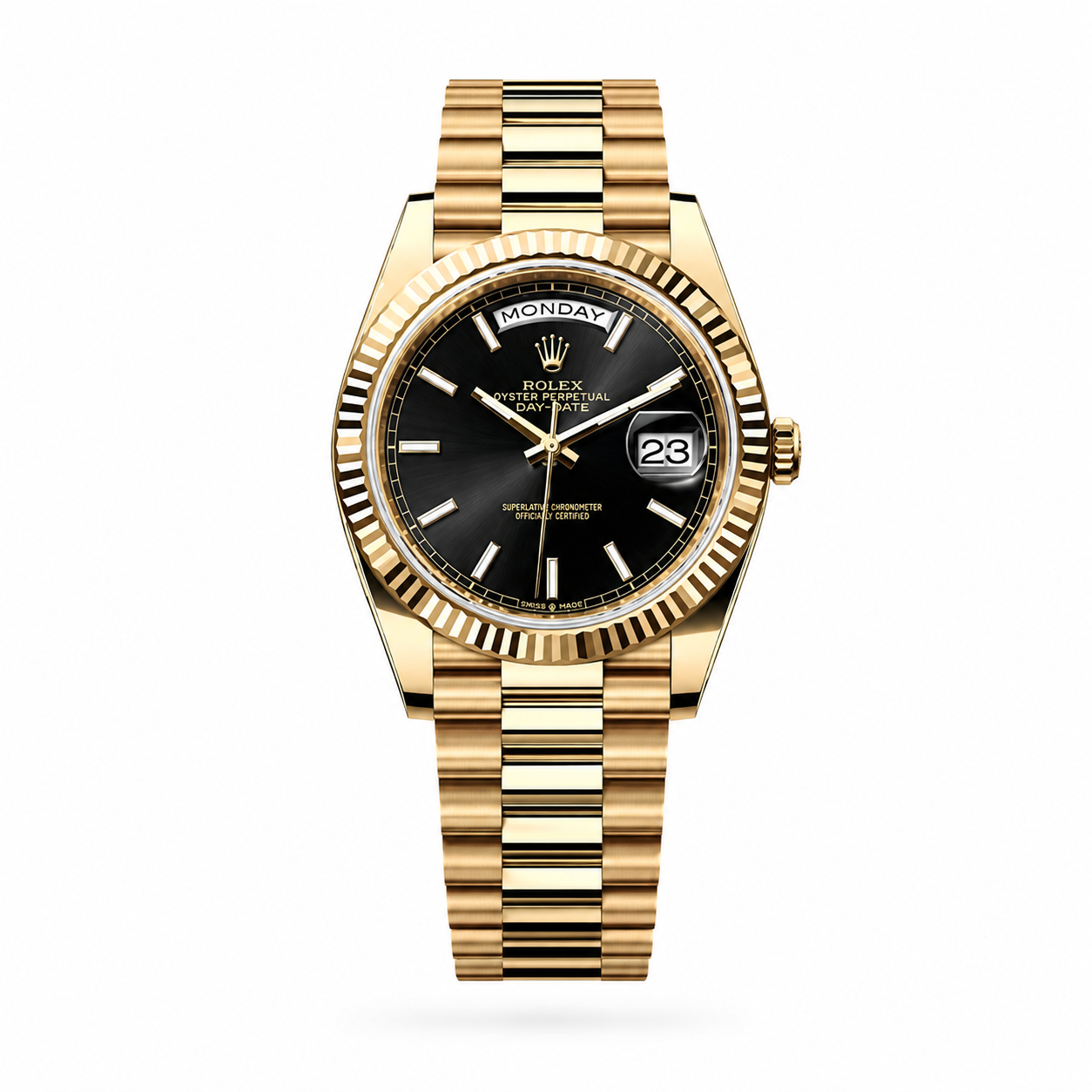 Rolex Day-Date Fluted "Gold Black"