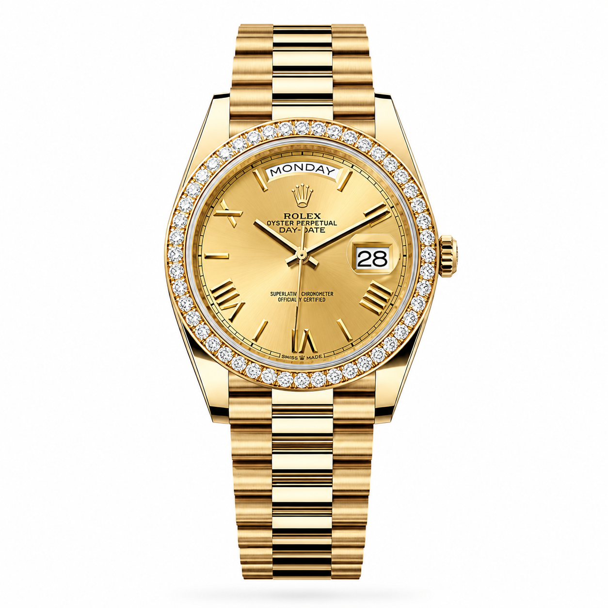 Rolex Day-Date Diamond "Champagne Roman"