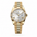 Rolex Day-Date Fluted "Silver Roman"