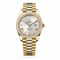 Rolex Day-Date Diamond "Silver Roman"