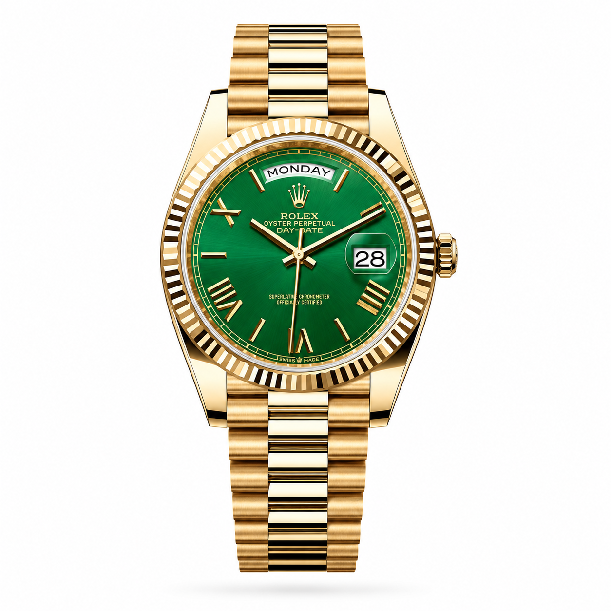 Rolex Day-Date Fluted "Green Dial"