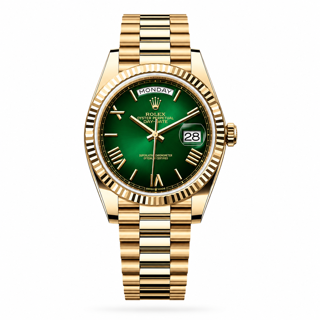 Rolex Day-Date Fluted "Ombre Green"
