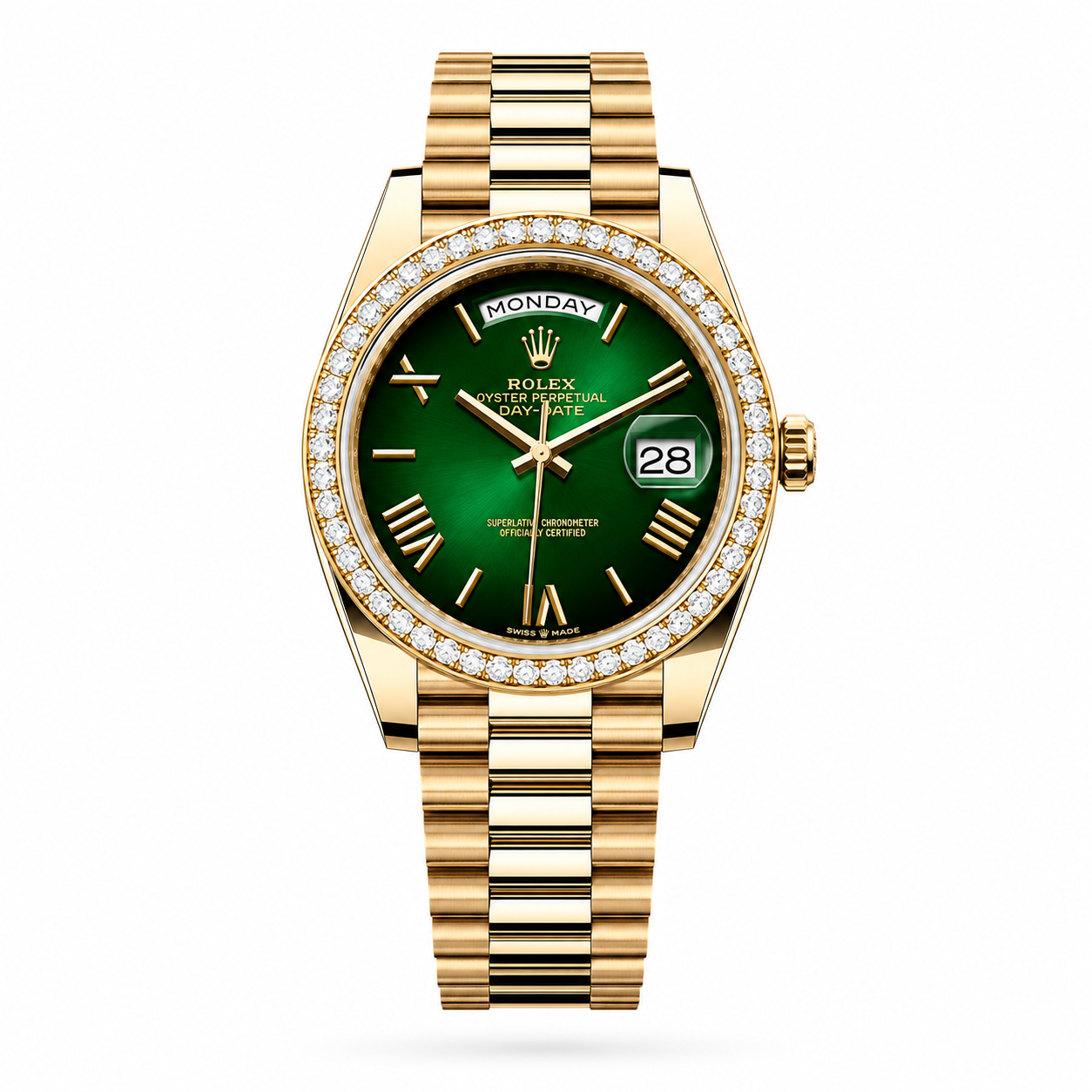Rolex Day-Date Diamond "Ombre Green"