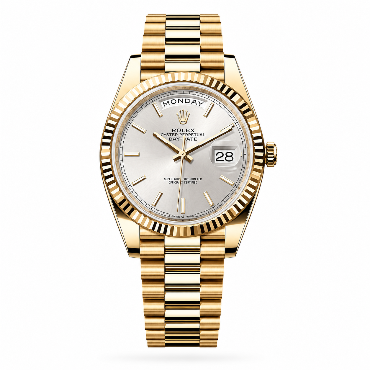 Rolex Day-Date Fluted "Silver"