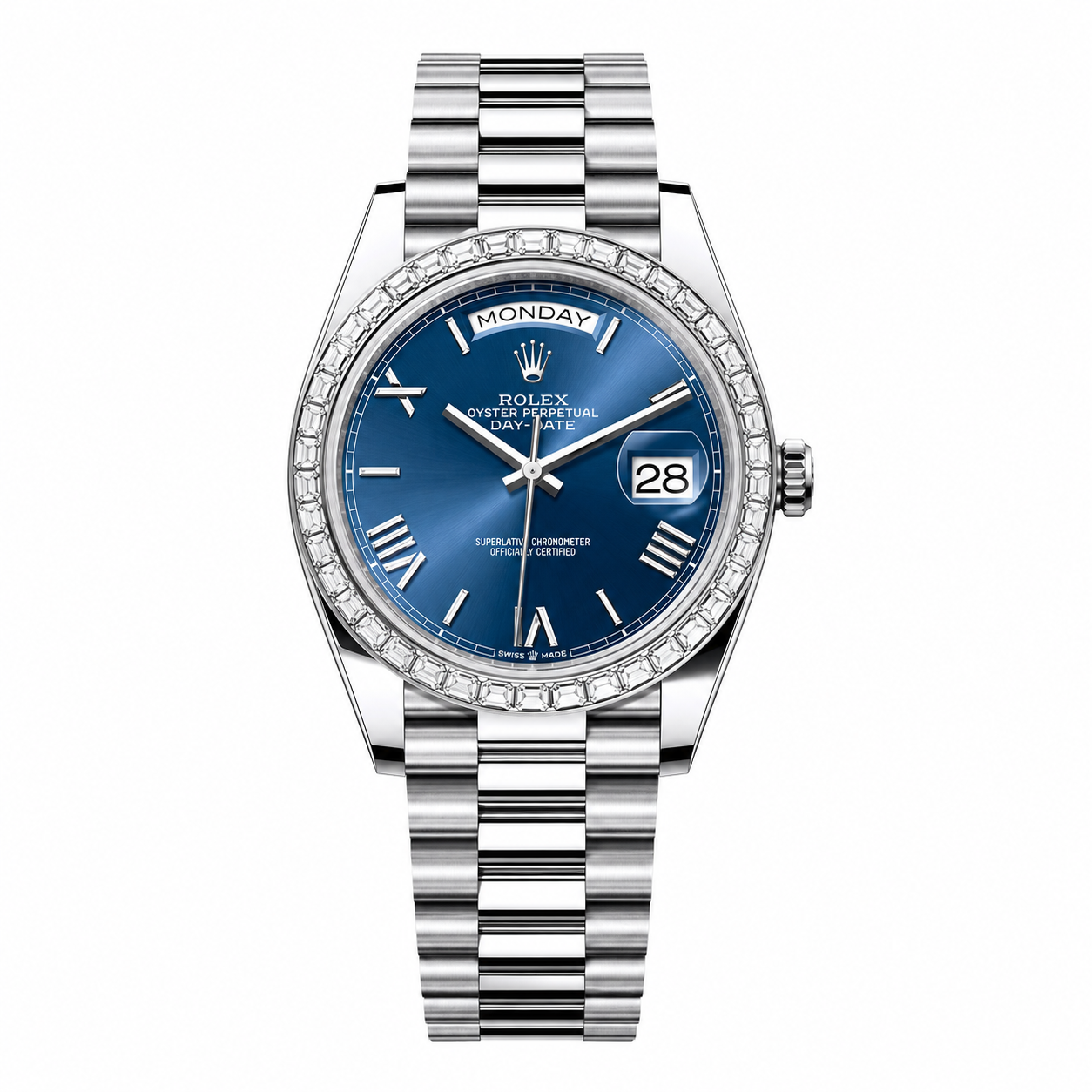 Rolex Day-Date Diamond "Blue Roman"