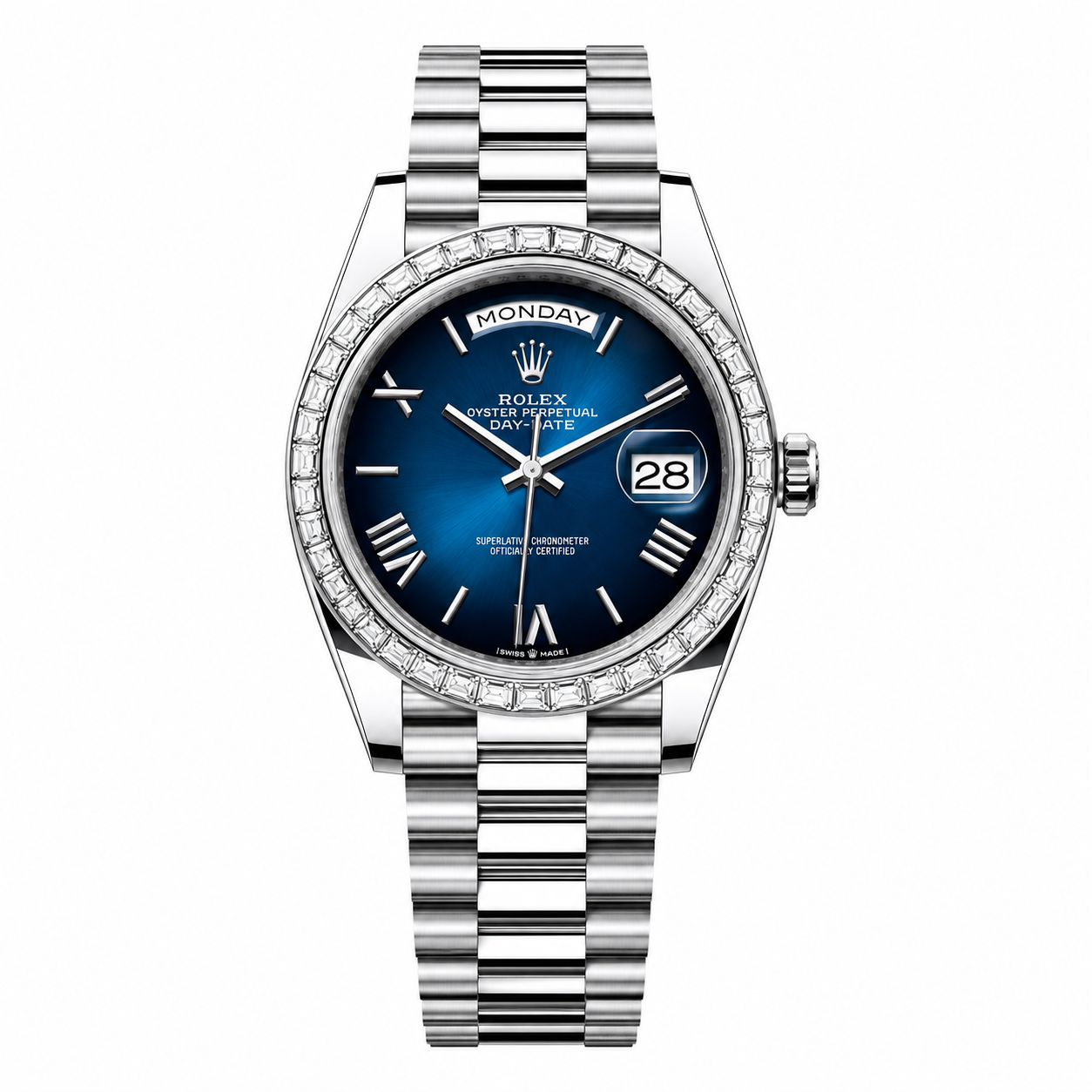 Rolex Day-Date Diamond "Blue Sunray"