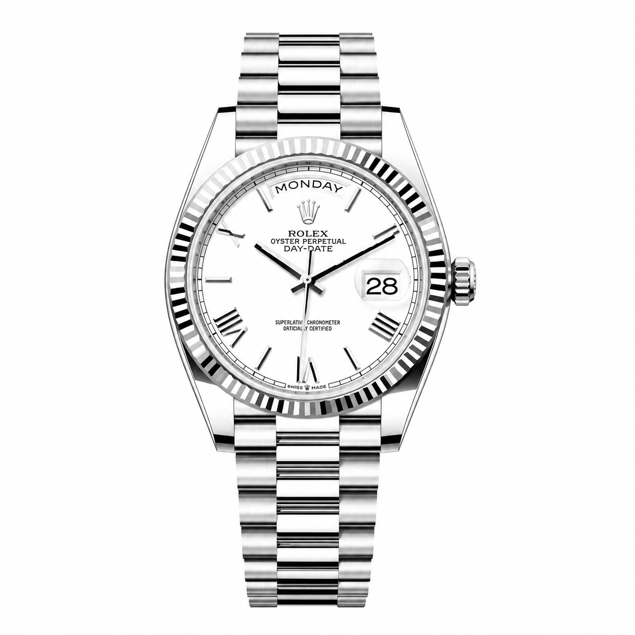 Rolex Day-Date Fluted "White"