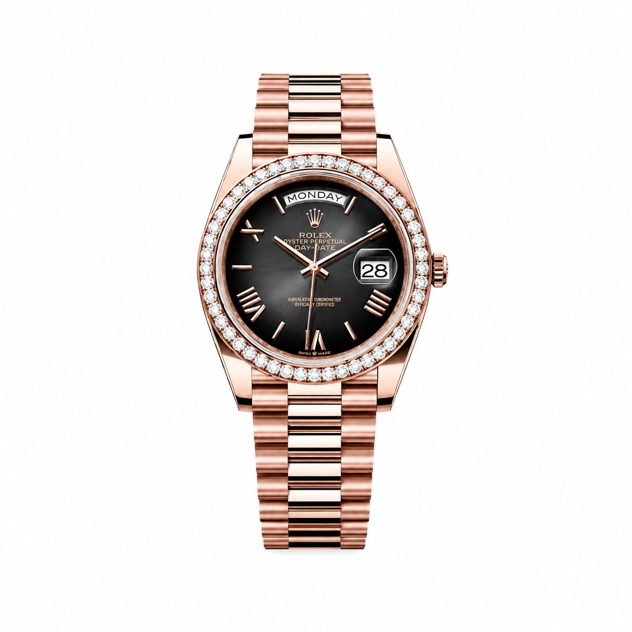 Rolex Day-Date Diamond "Rose Gold Black"
