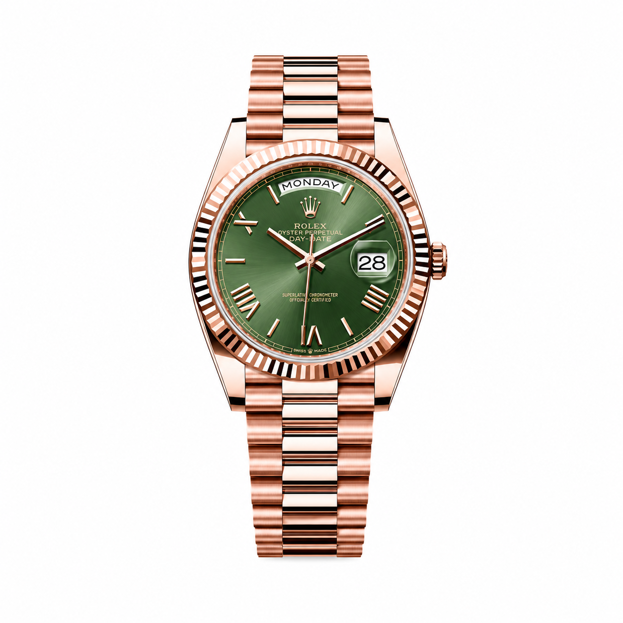 Rolex Day-Date Fluted "Everose Olive"