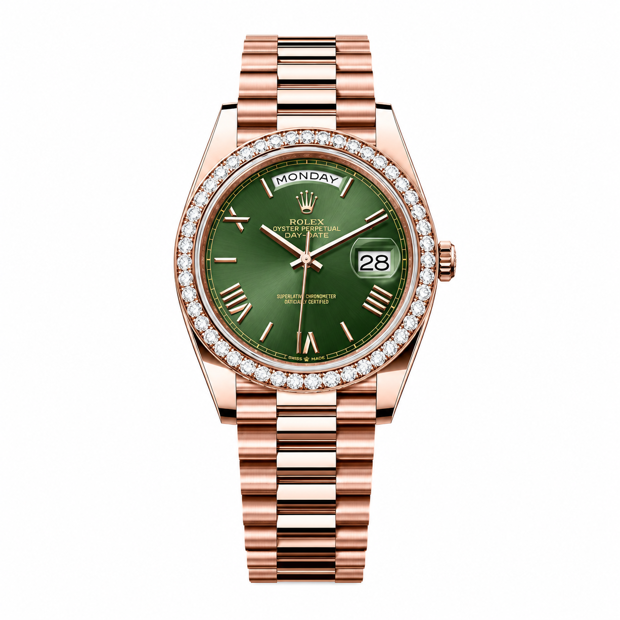 Rolex Day-Date Diamond "Everose Olive"