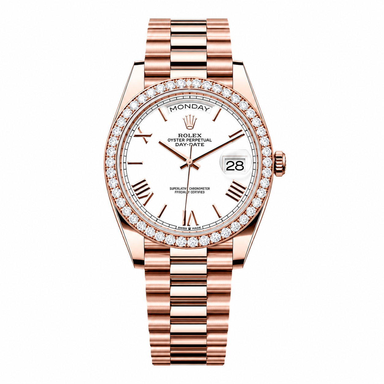 Rolex Day-Date Diamond "Rose Gold White"