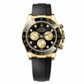 Rolex Cosmograph Daytona Gold Oysterflex — Black Diamond Dial