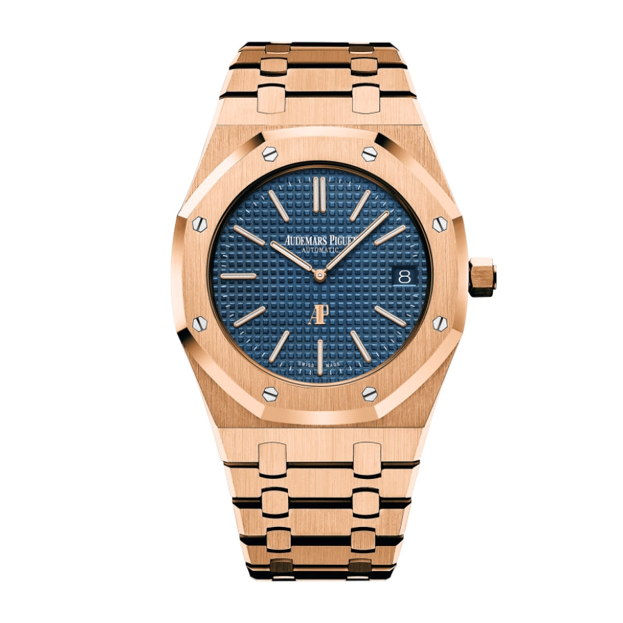 Audemars Piguet Royal Oak “Jumbo” Extra-Thin 15202OR — Blue Dial