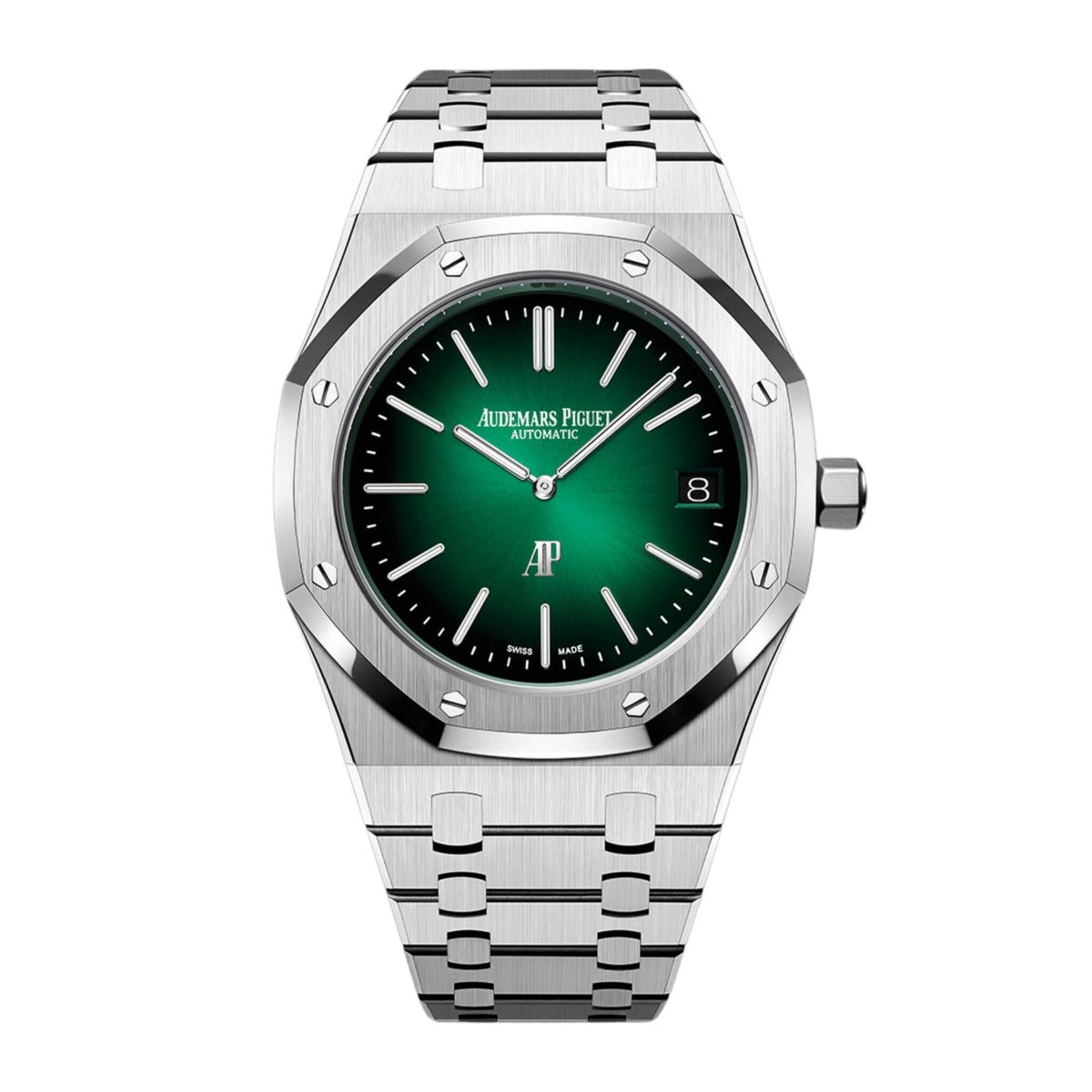 Audemars Piguet Royal Oak “Jumbo” Extra-Thin 15202PT — Smoked Green Dial